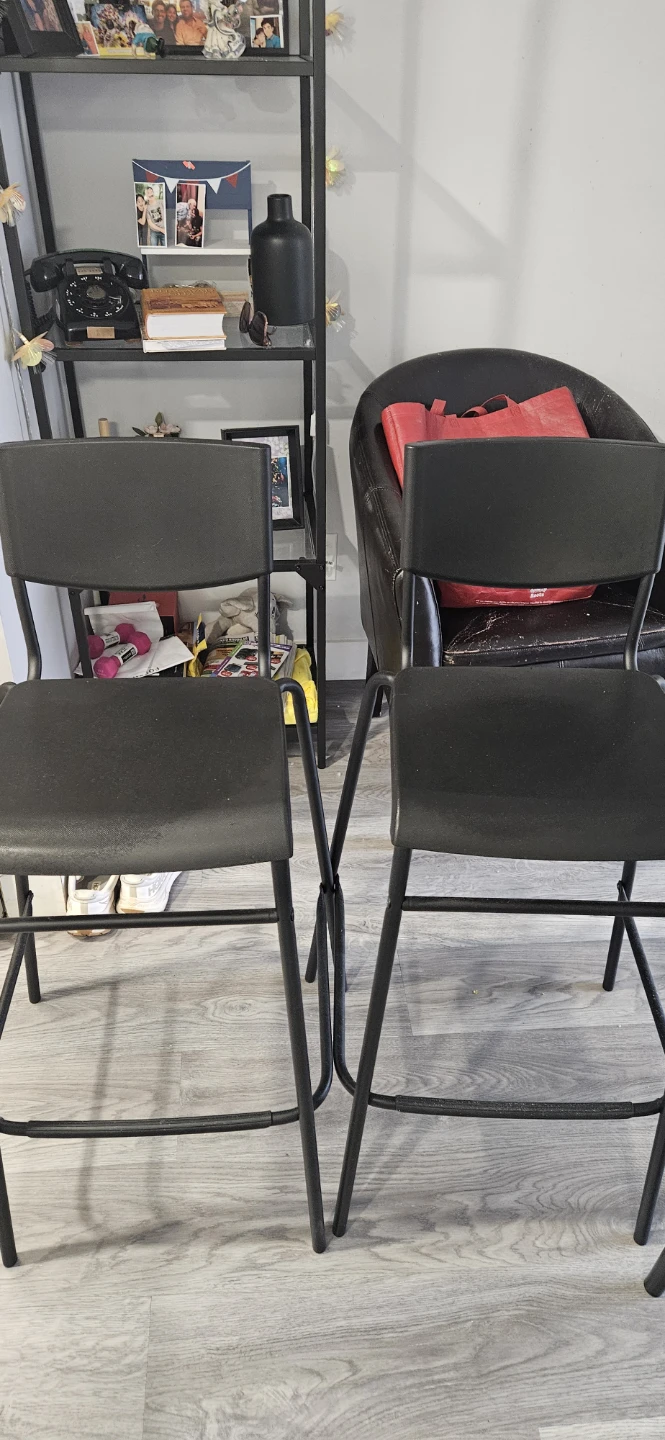 Black Bar Stools (Set of 2)