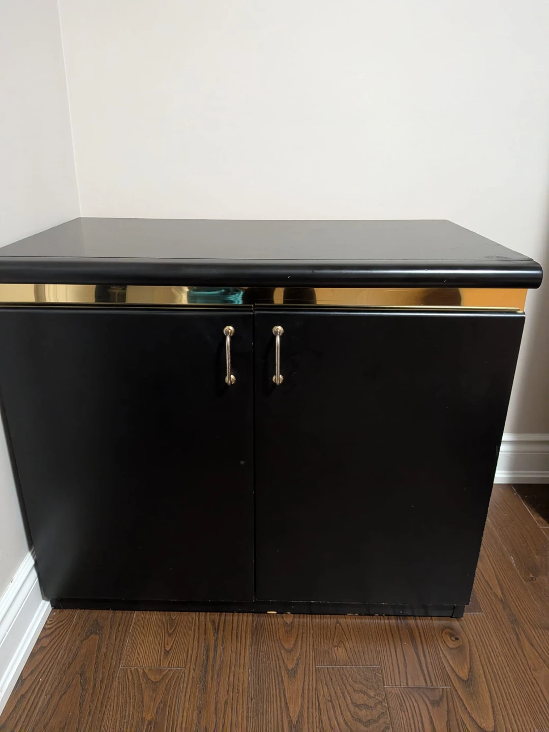 Black Cabinet with Gold Trim - photo 2