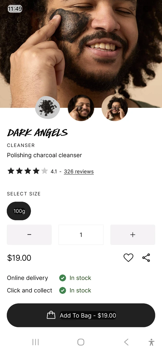 Lush Dark Angels Polishing Charcoal Cleanser 100g