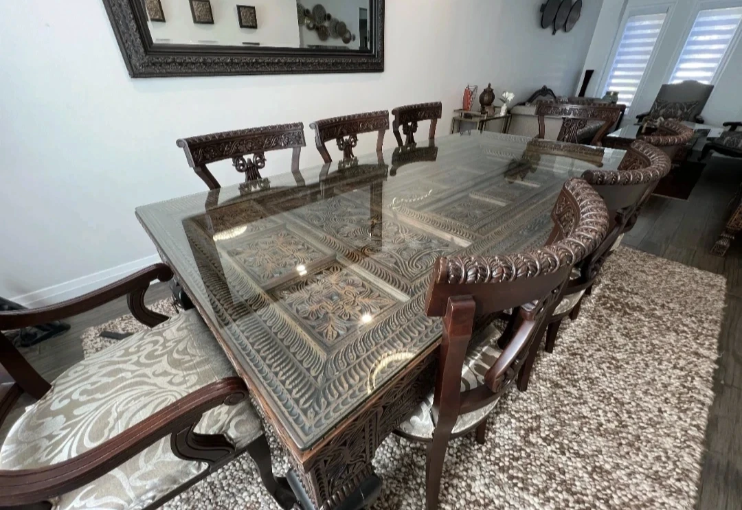 Luxury Hand-Carved Rosewood / Sheesham Dining Set - photo 3