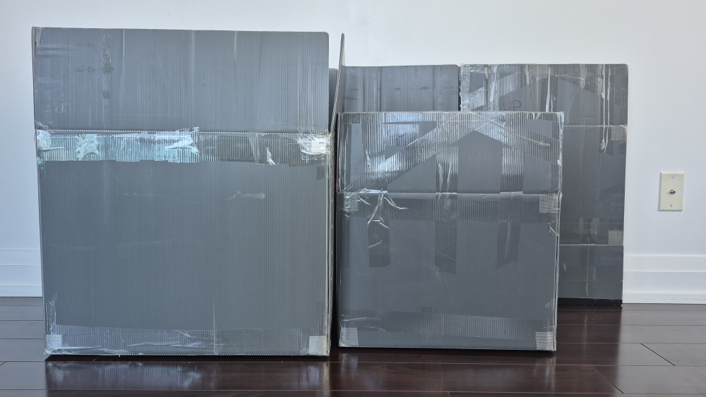 Corrugated Plastic Storage Bins - Set of 3