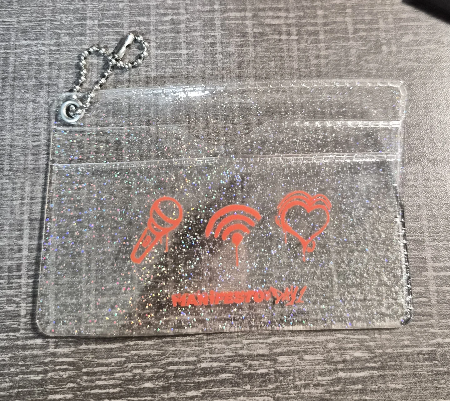 Weverse Manifesto Glitter Card Holder with Keychain