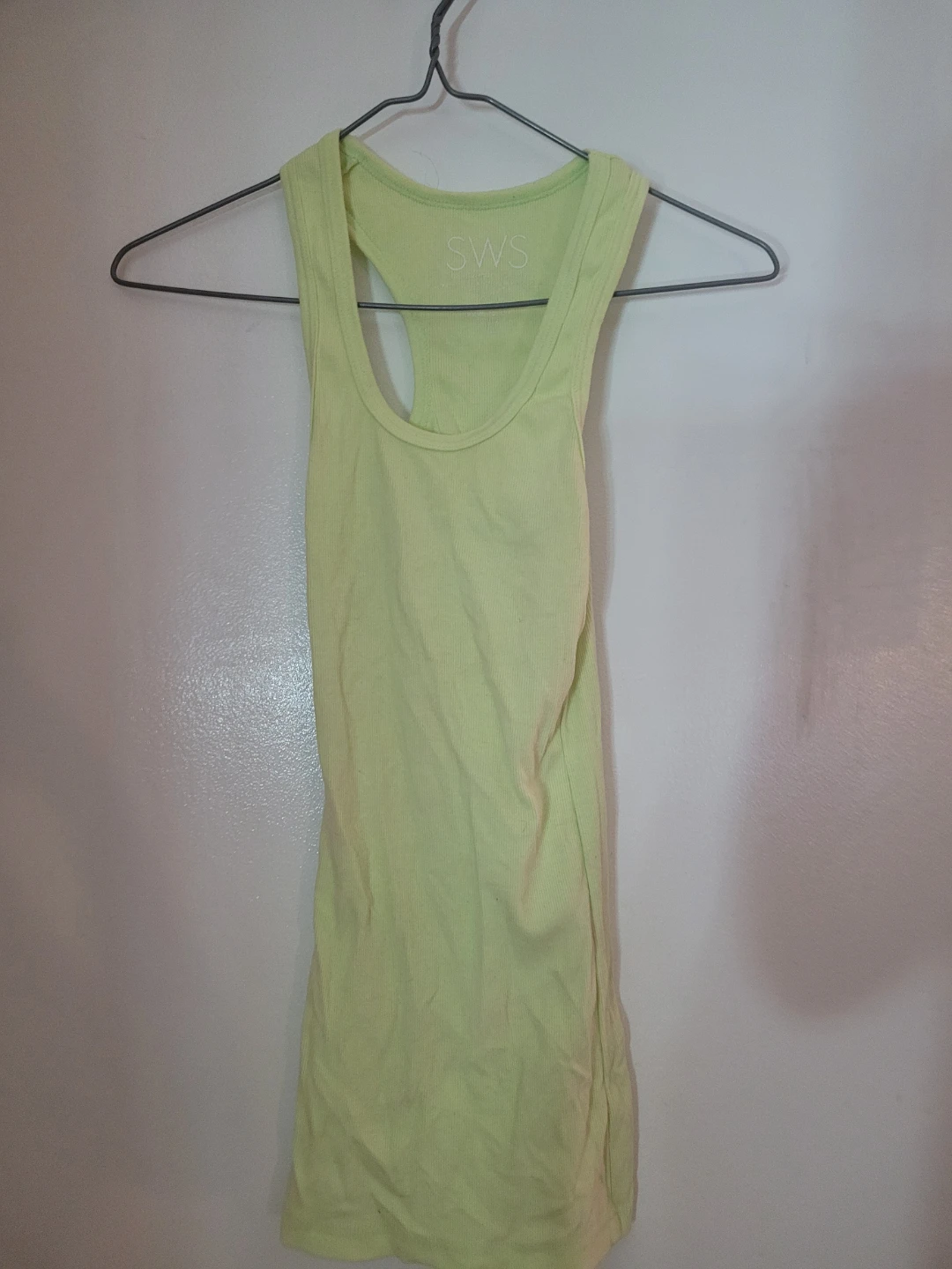 SWS Ribbed Racerback Tank Top - Lime Green
