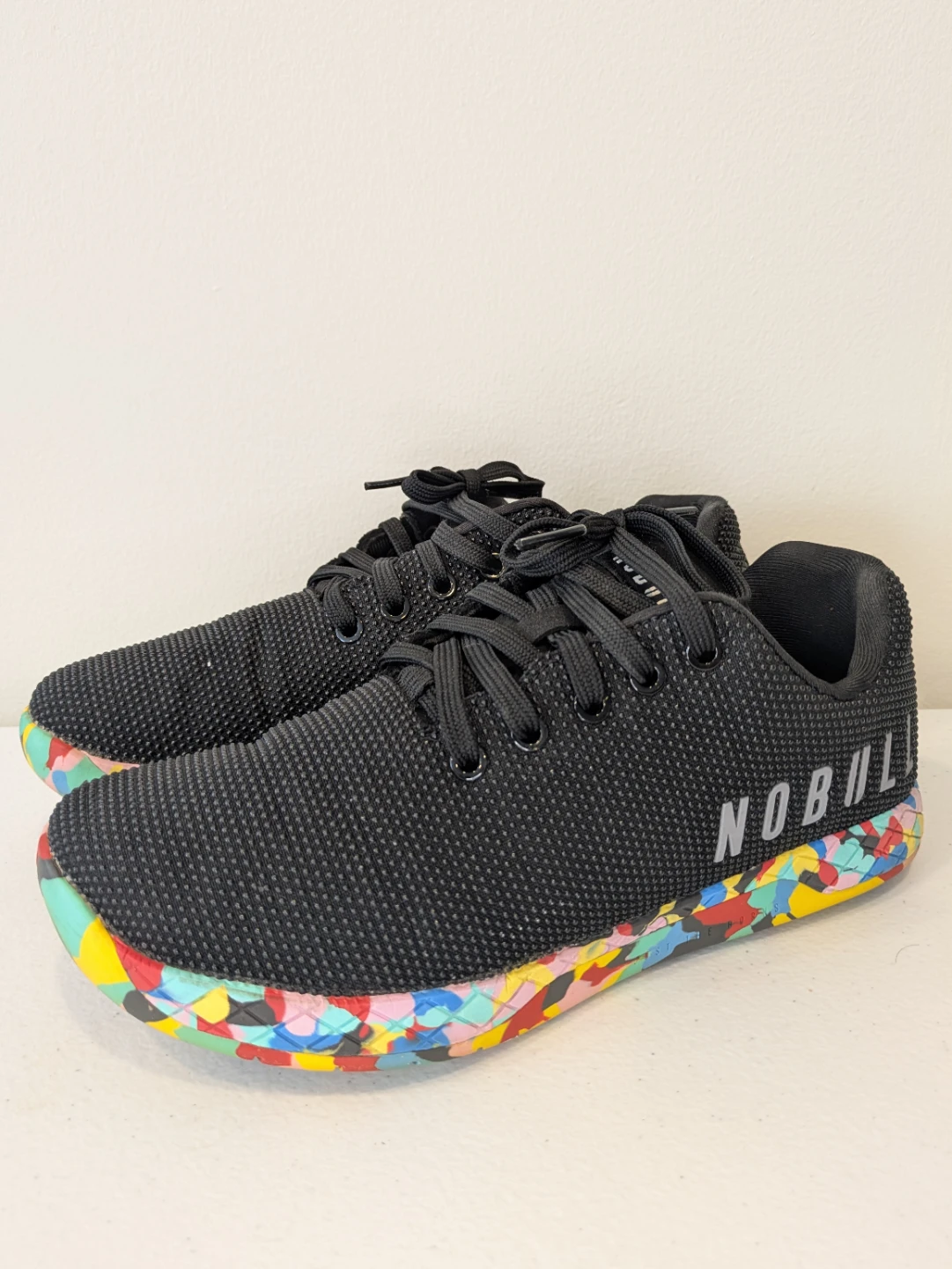NOBULL Black Training Shoes with Multicolored Sole