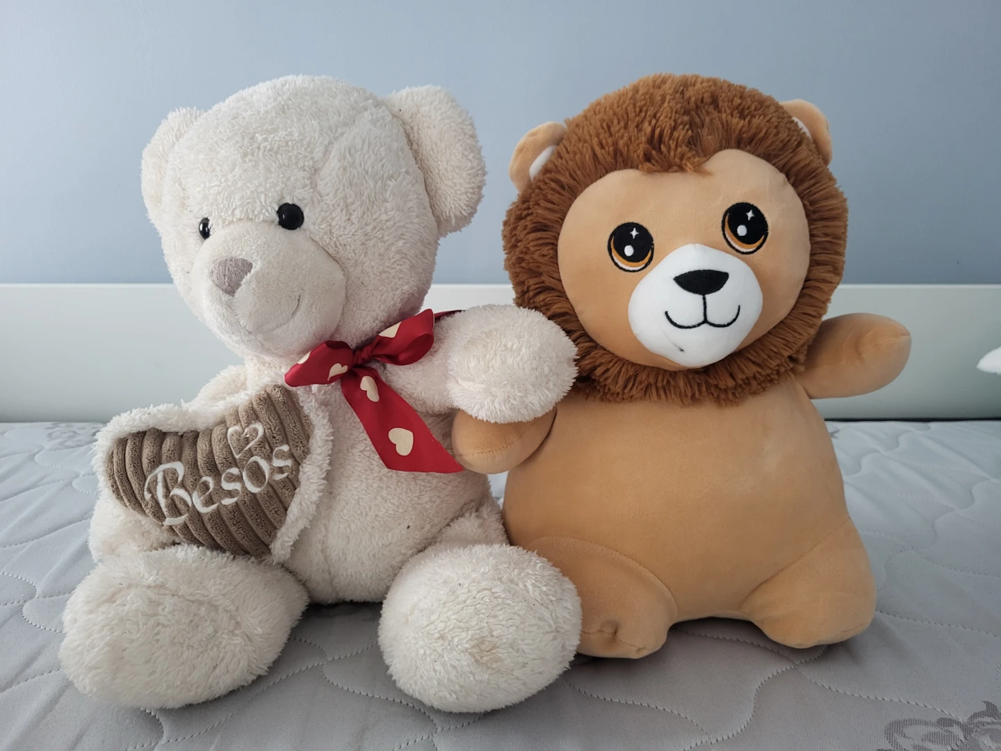 Plush Teddy Bear and Lion Set - photo 2