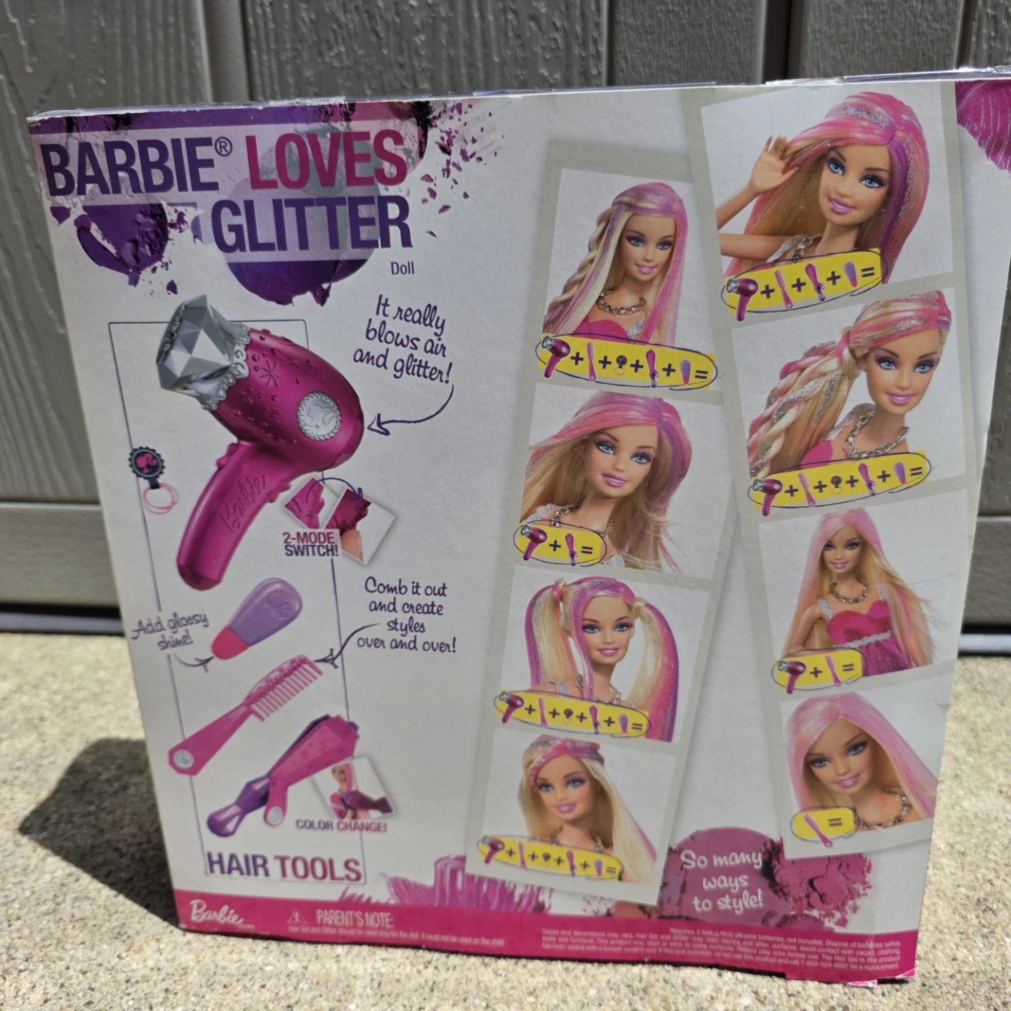 Mattel Barbie Loves Glitter Doll with Hair Tools 2009 - photo 3
