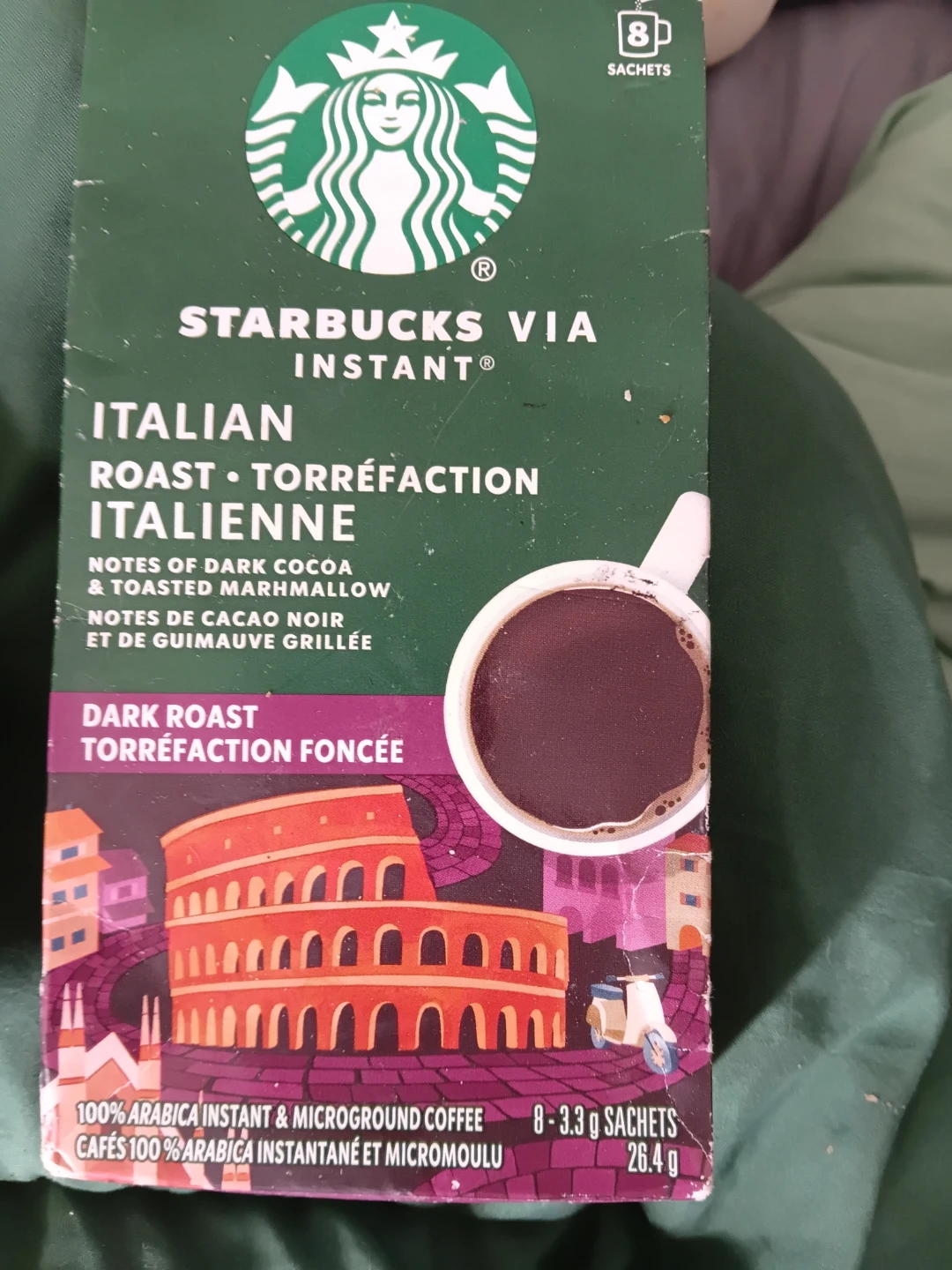 Starbucks VIA Italian Roast Instant Coffee - 8 Sachets
