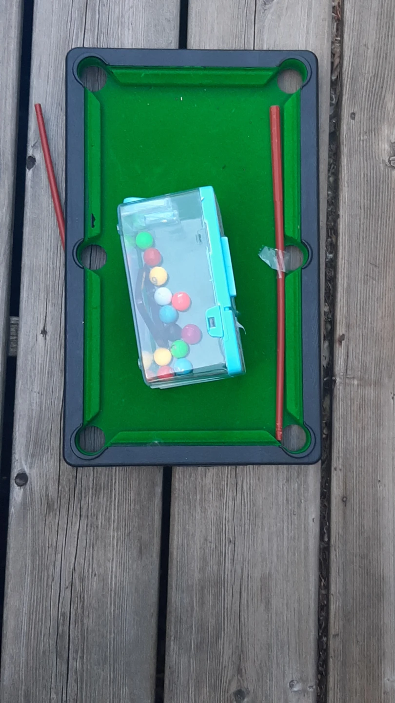 Miniature Billiard Pool Table with Balls and Cues