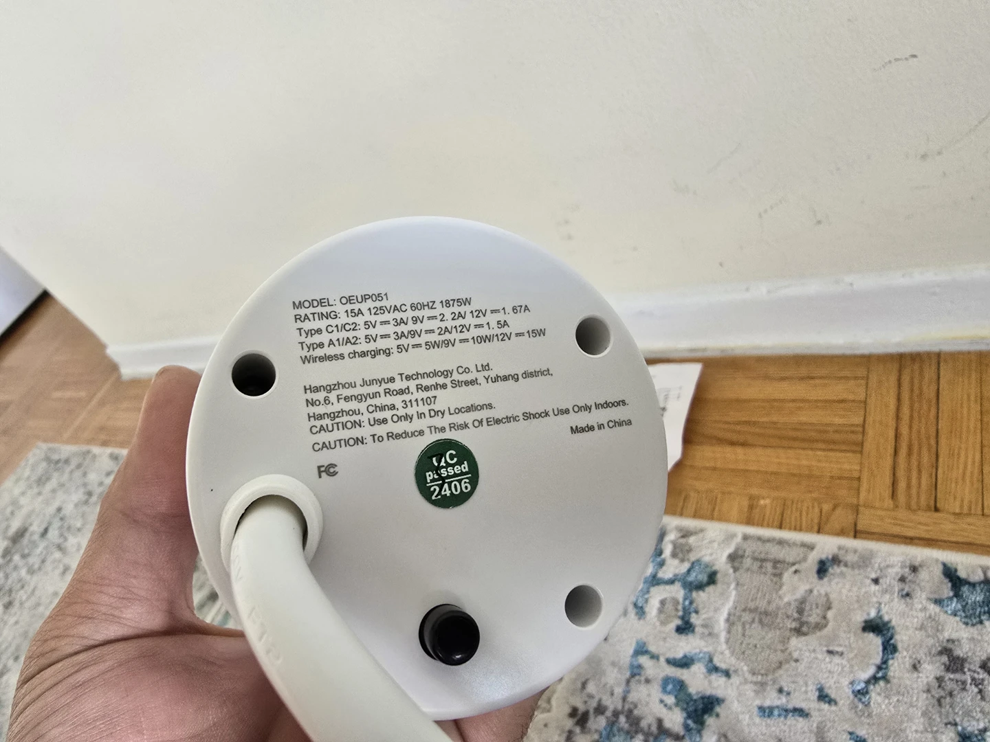 Pop Up Outlet with Wireless Charger - photo 3