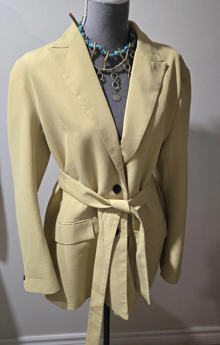 Yellow Zara Blazer with Belt - photo 4