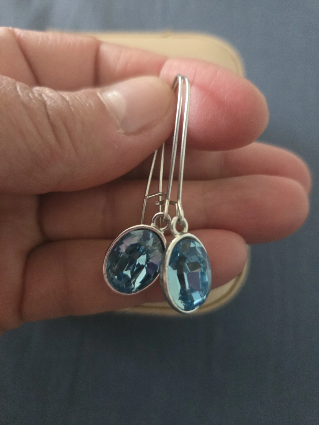 Sterling Silver Earrings - Oval Dangle - photo 3