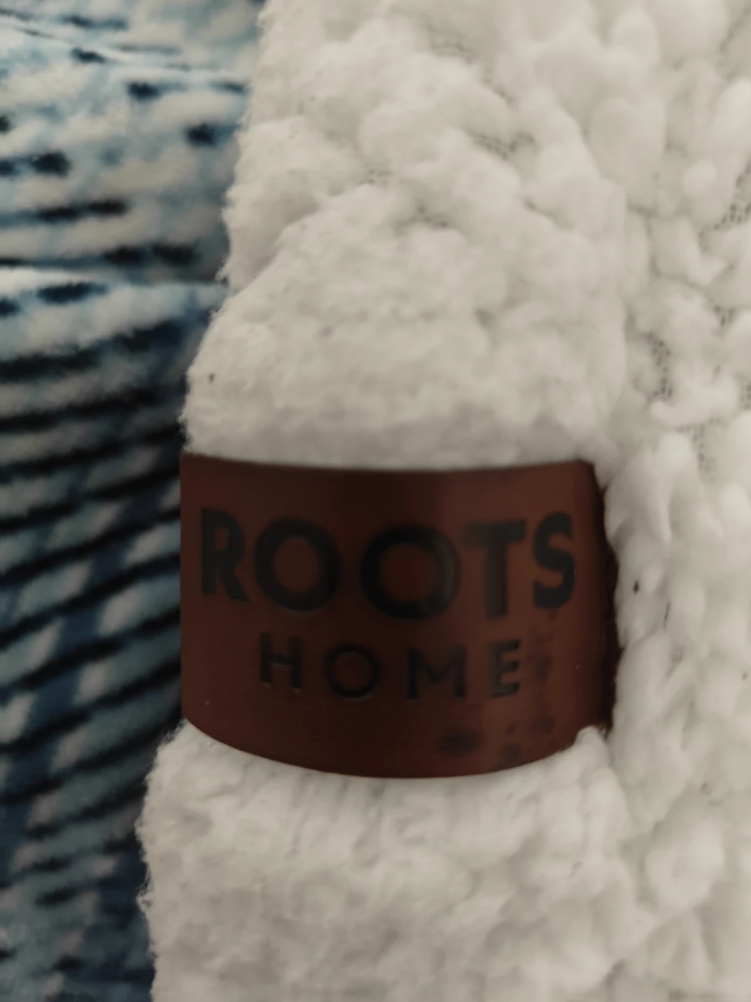 Roots Home Plaid Blanket with Sherpa Trim
