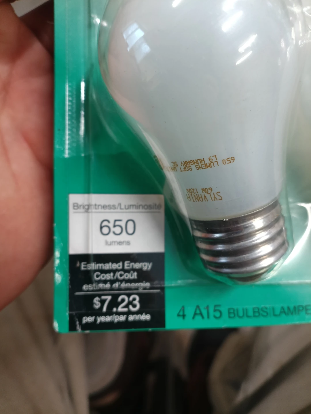 Sylvania 60W Soft White Opal Light Bulbs (4 Pack) - photo 2