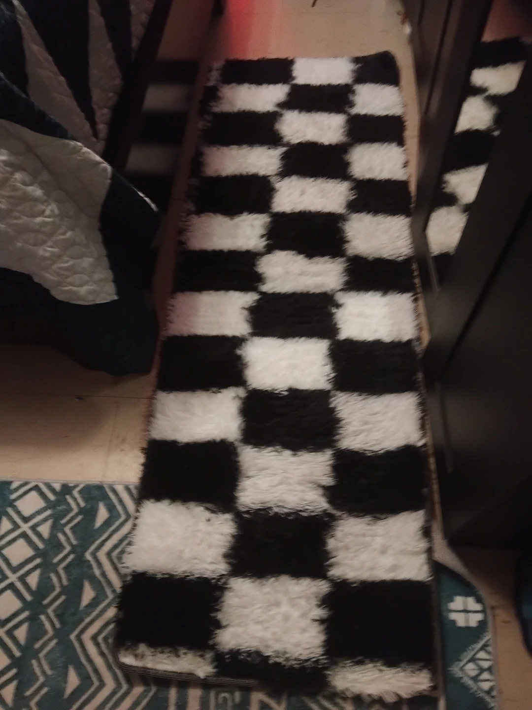 Checkerboard Shag Rug