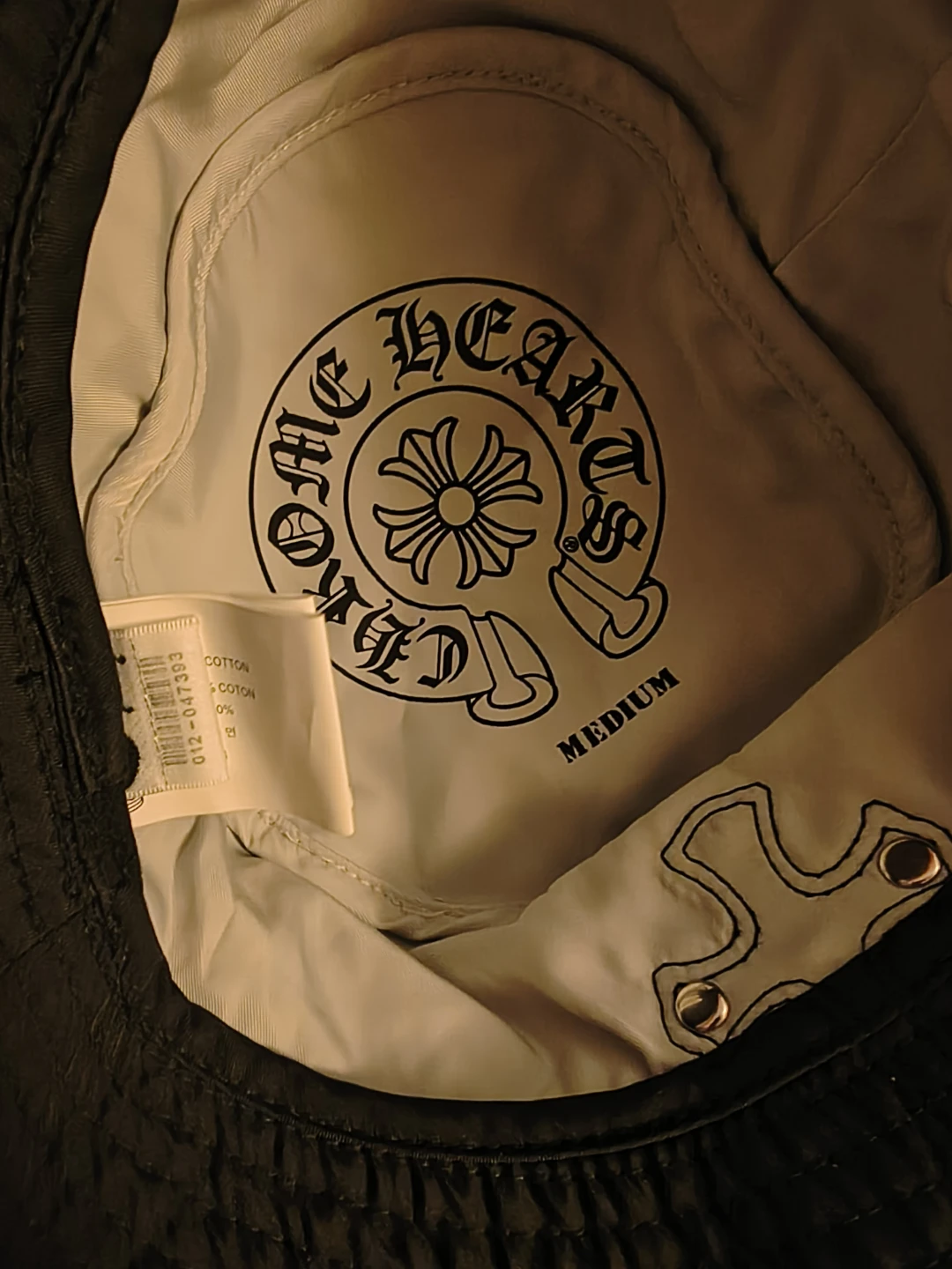 Chrome Hearts Black Cotton Bucket Hat - Medium