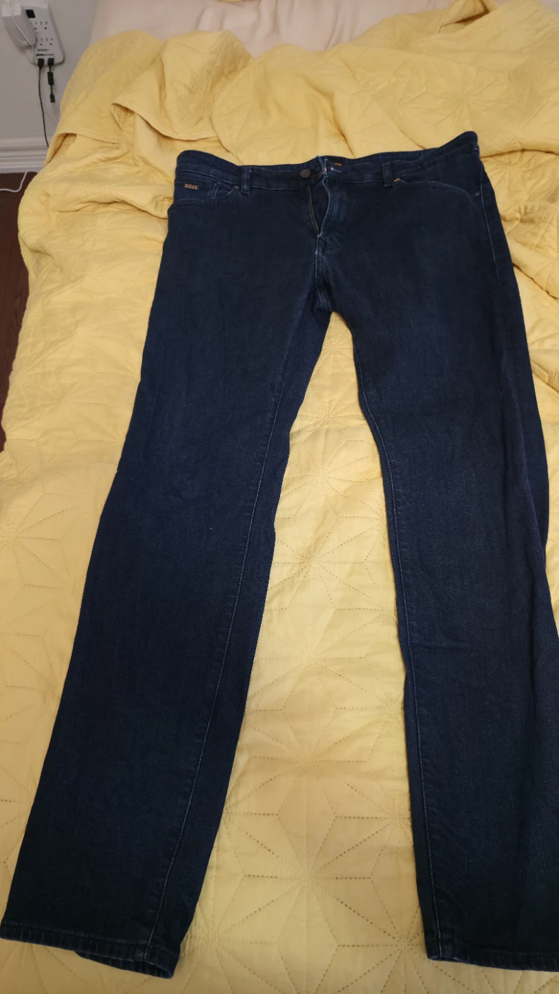 BOSS Regular Fit Dark Wash Jeans
