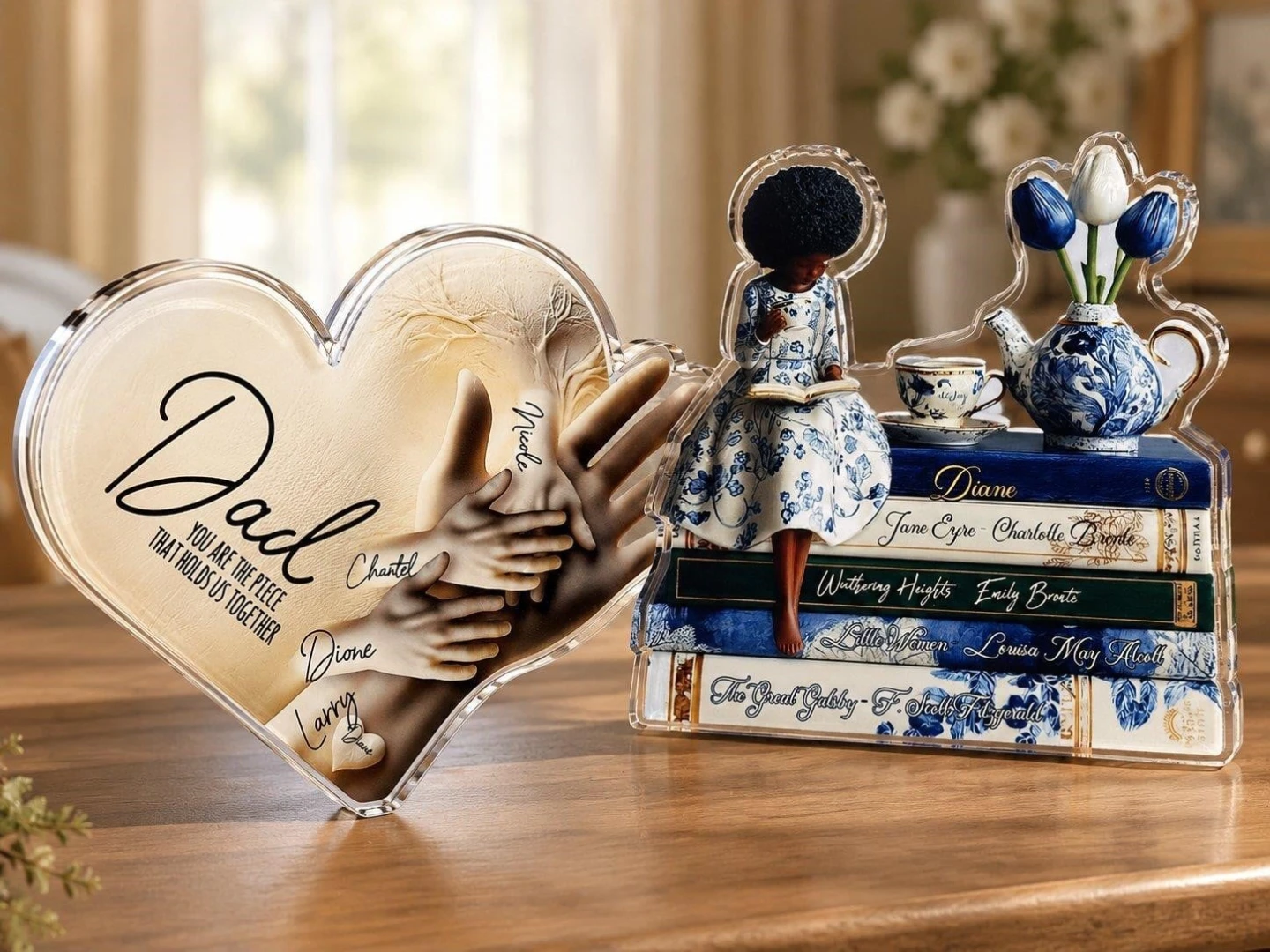 Dad Heart Family Hands Keepsake