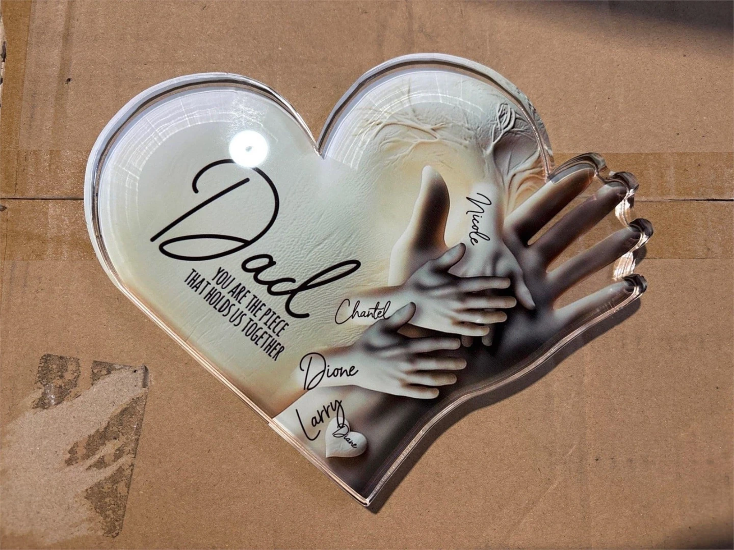 Dad Heart Family Hands Keepsake - photo 2