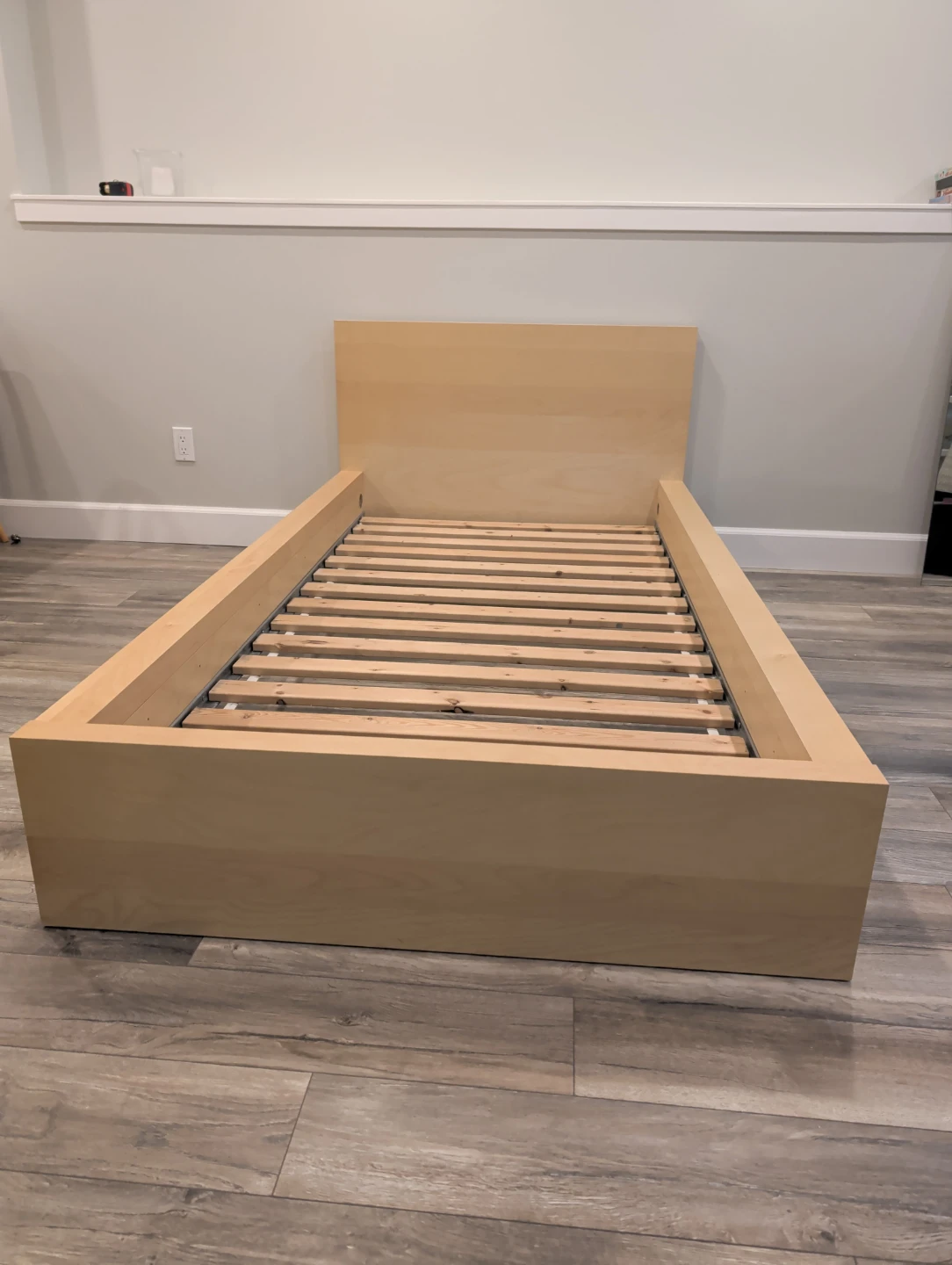 IKEA MALM Twin Bed Frame with LADE slats