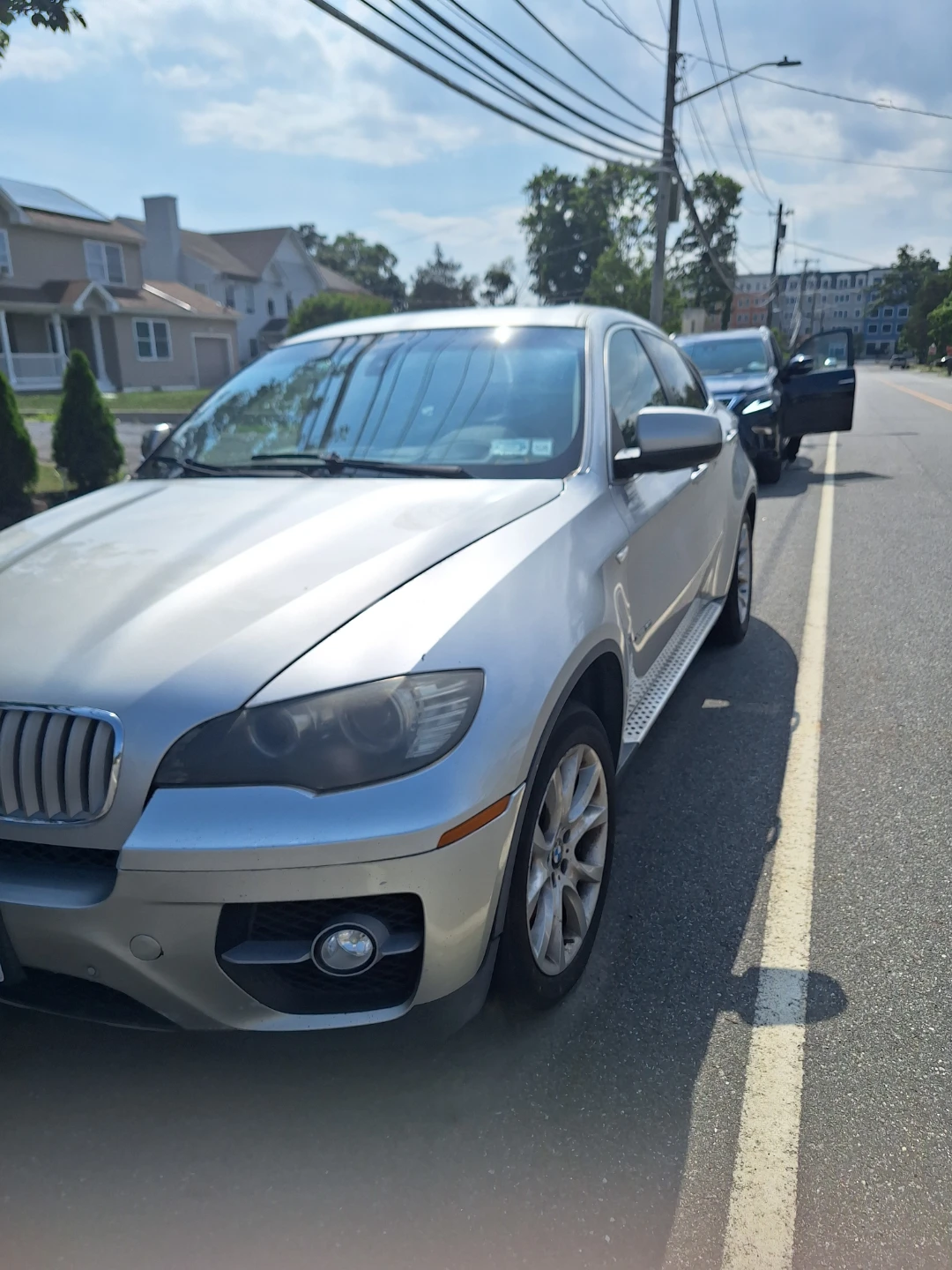 Silver BMW X6 SUV
