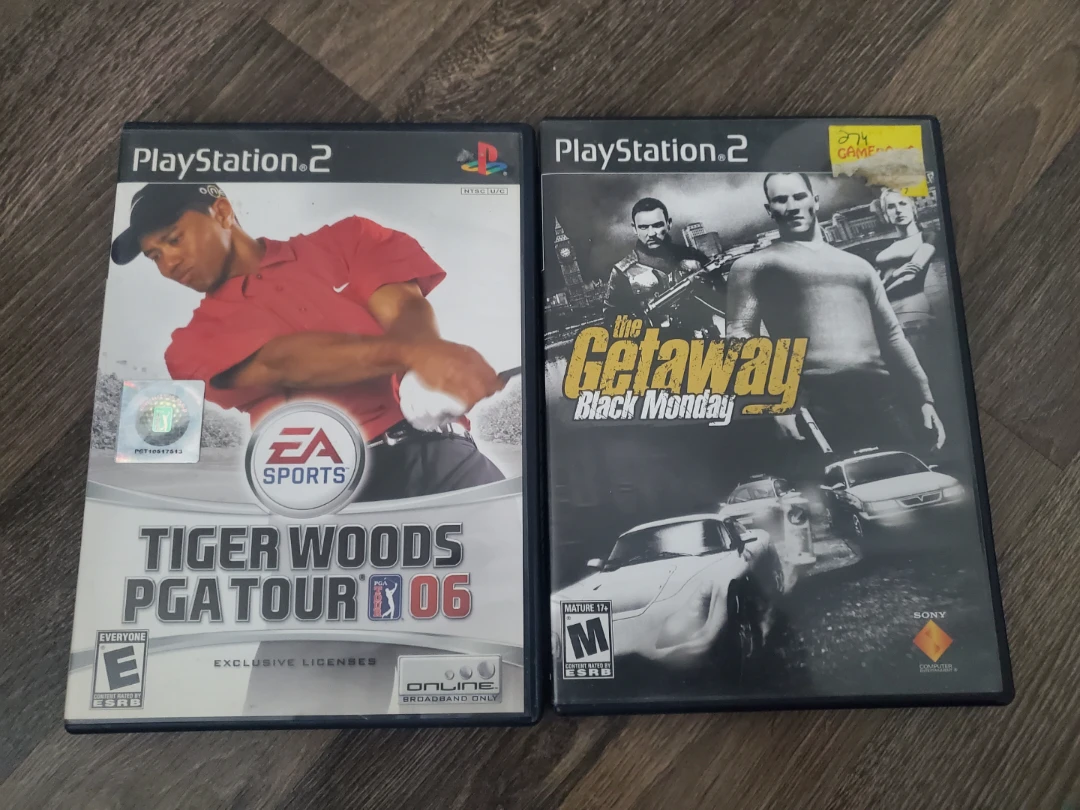 PS2 Games: Tiger Woods PGA Tour 06 & The Getaway Black Monday