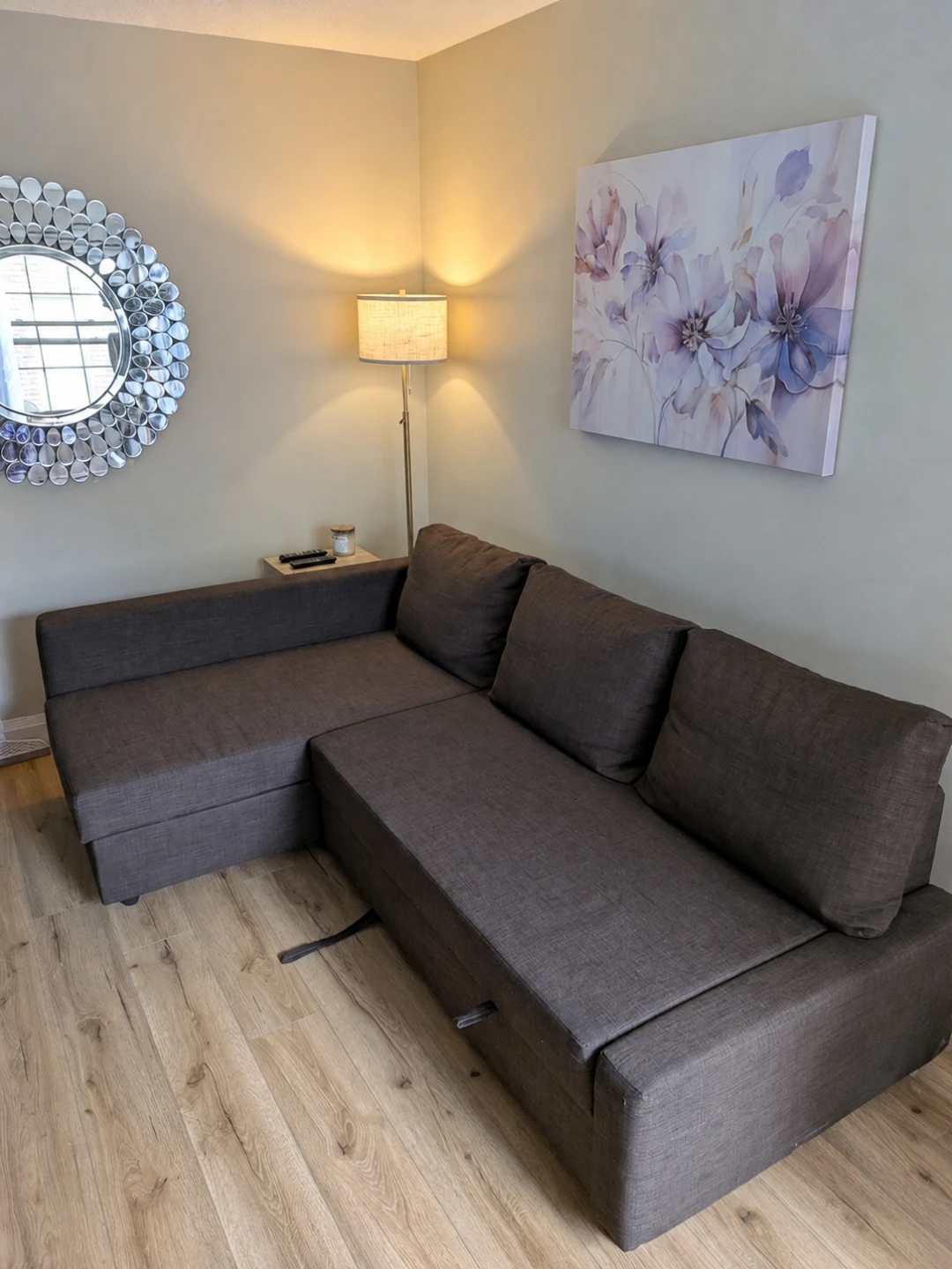 Brown Sectional Sofa with Storage Chaise and Pull-Out Bed - photo 2