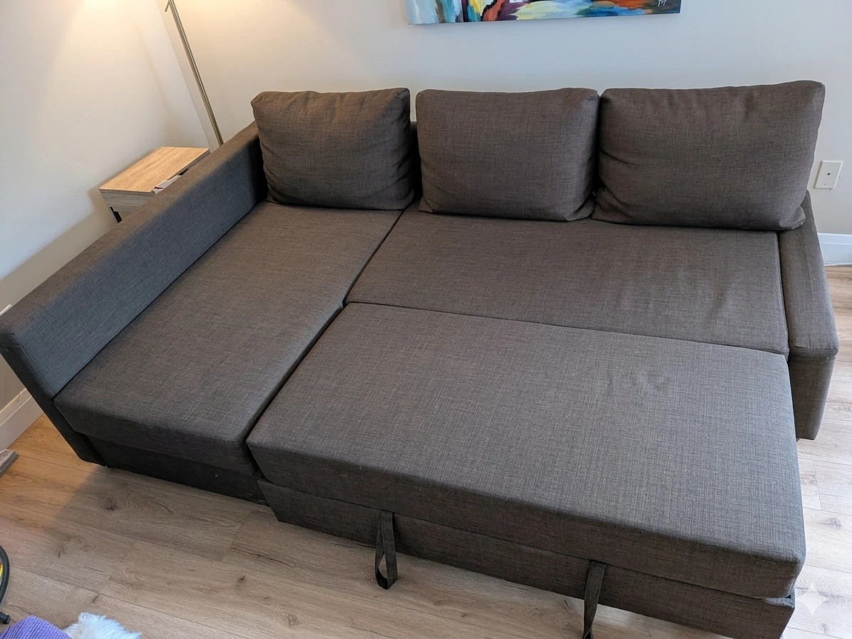 Brown Sectional Sofa with Storage Chaise and Pull-Out Bed - photo 4