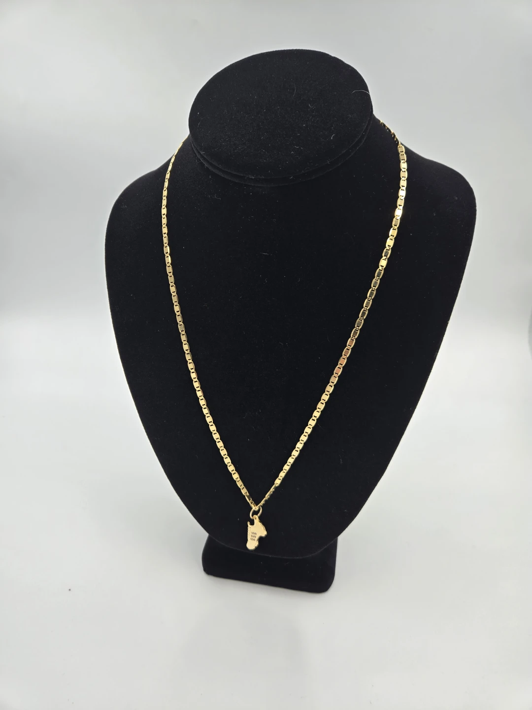 Laminated Gold Necklace with soccer Pendant