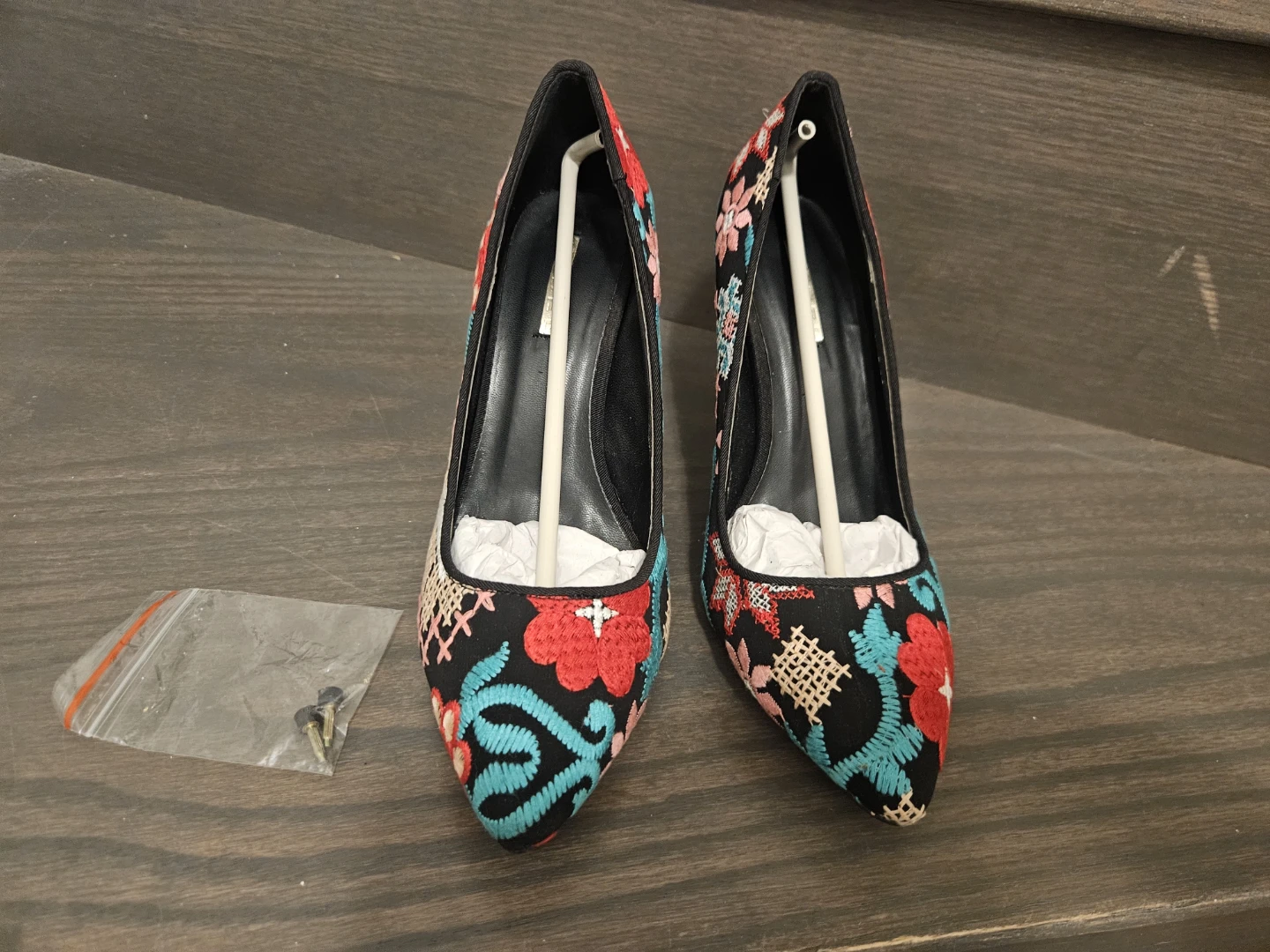 Embroidered High Heel Pumps - photo 3