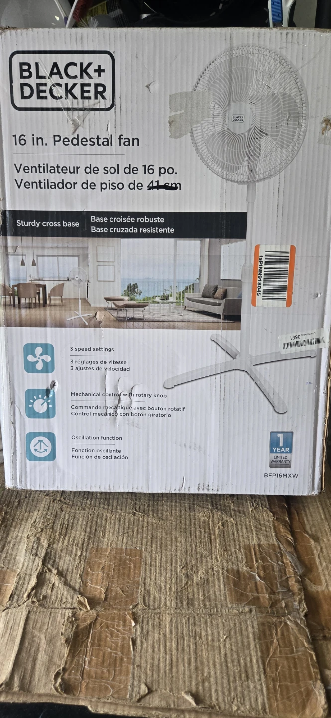 Black+Decker 16" Pedestal Fan
