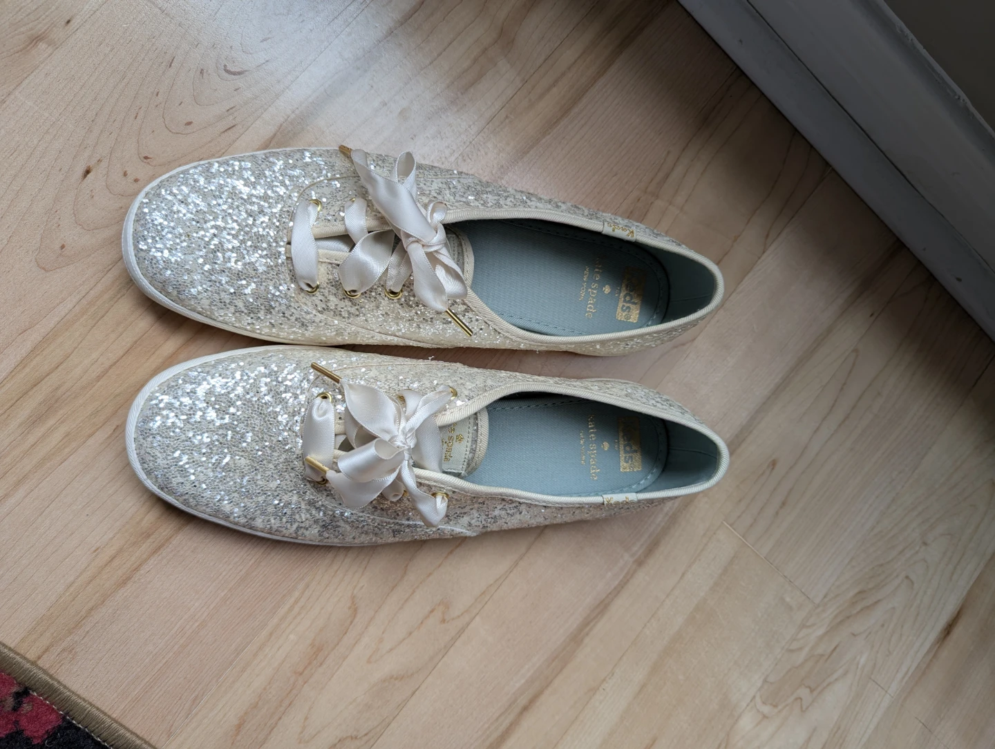 Kate Spade Keds Glitter Cream Shoes - photo 2