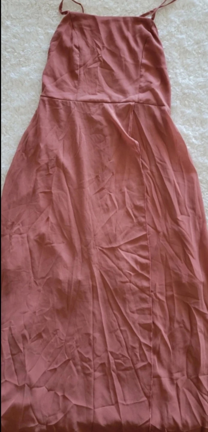 ⚽ Rose Pink Maxi Dress with Slit - photo 3