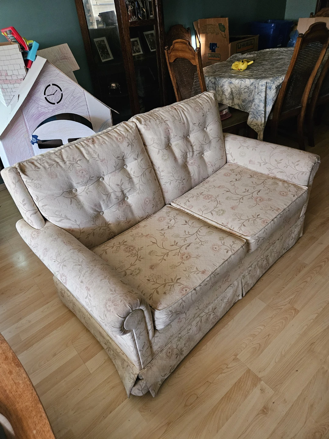 White loveseat