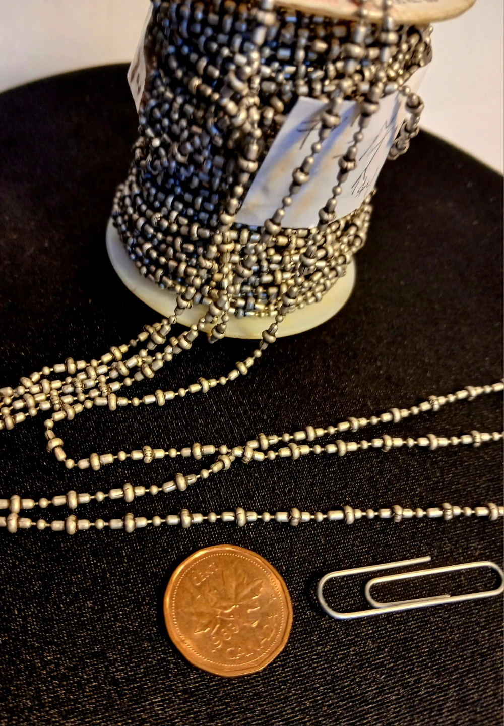 Beaded Chain, strong, soldered each link
