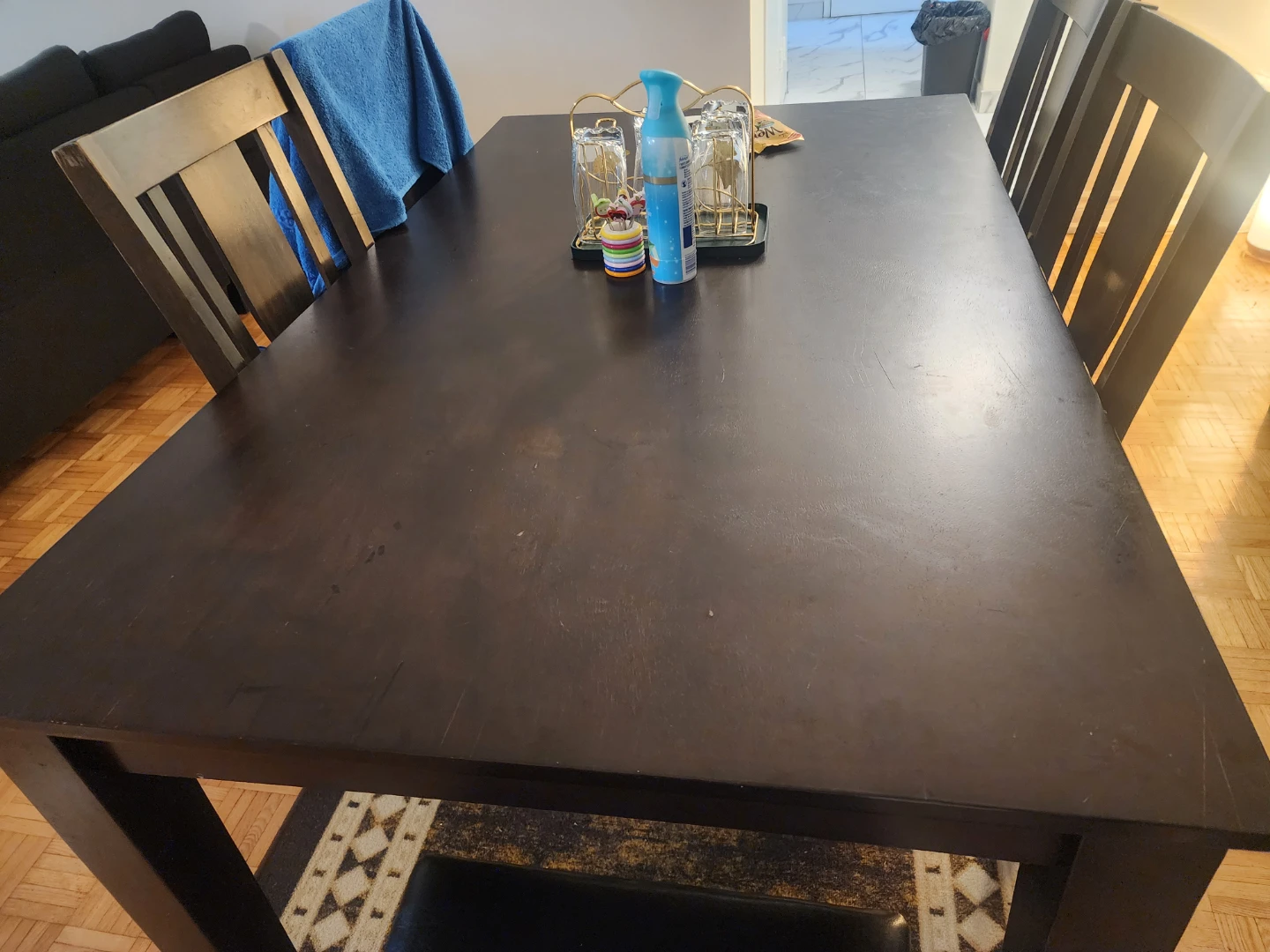 Wooden Dining Table and Chairs Set