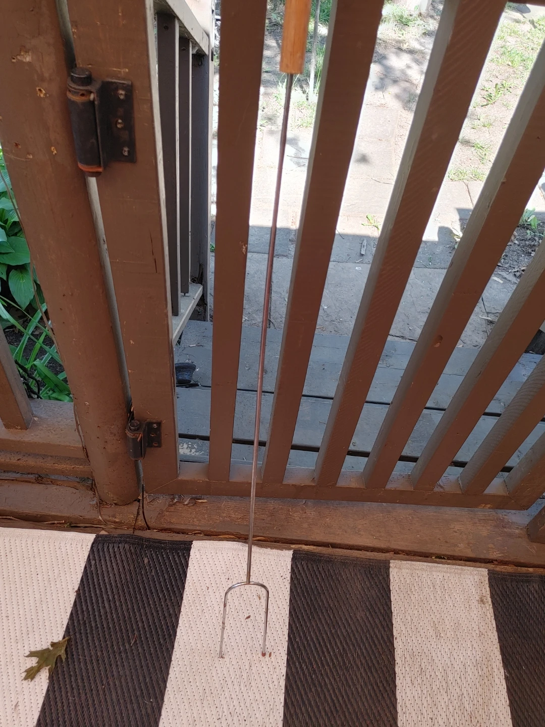 Metal Skewer with Wooden Handle