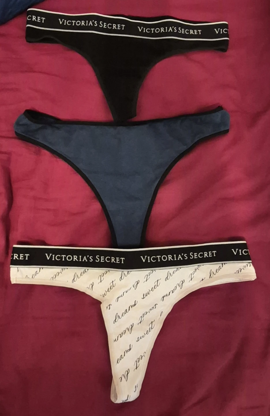 Victoria's Secret Pink Thong Panties (3 Pack)