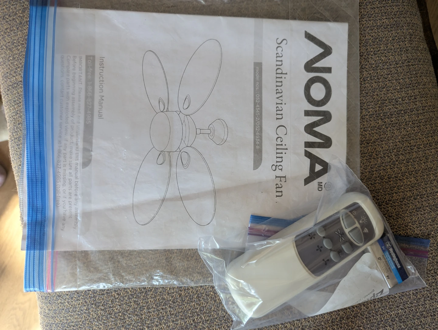 NOMA Scandinavian Ceiling light /Fan - photo 3