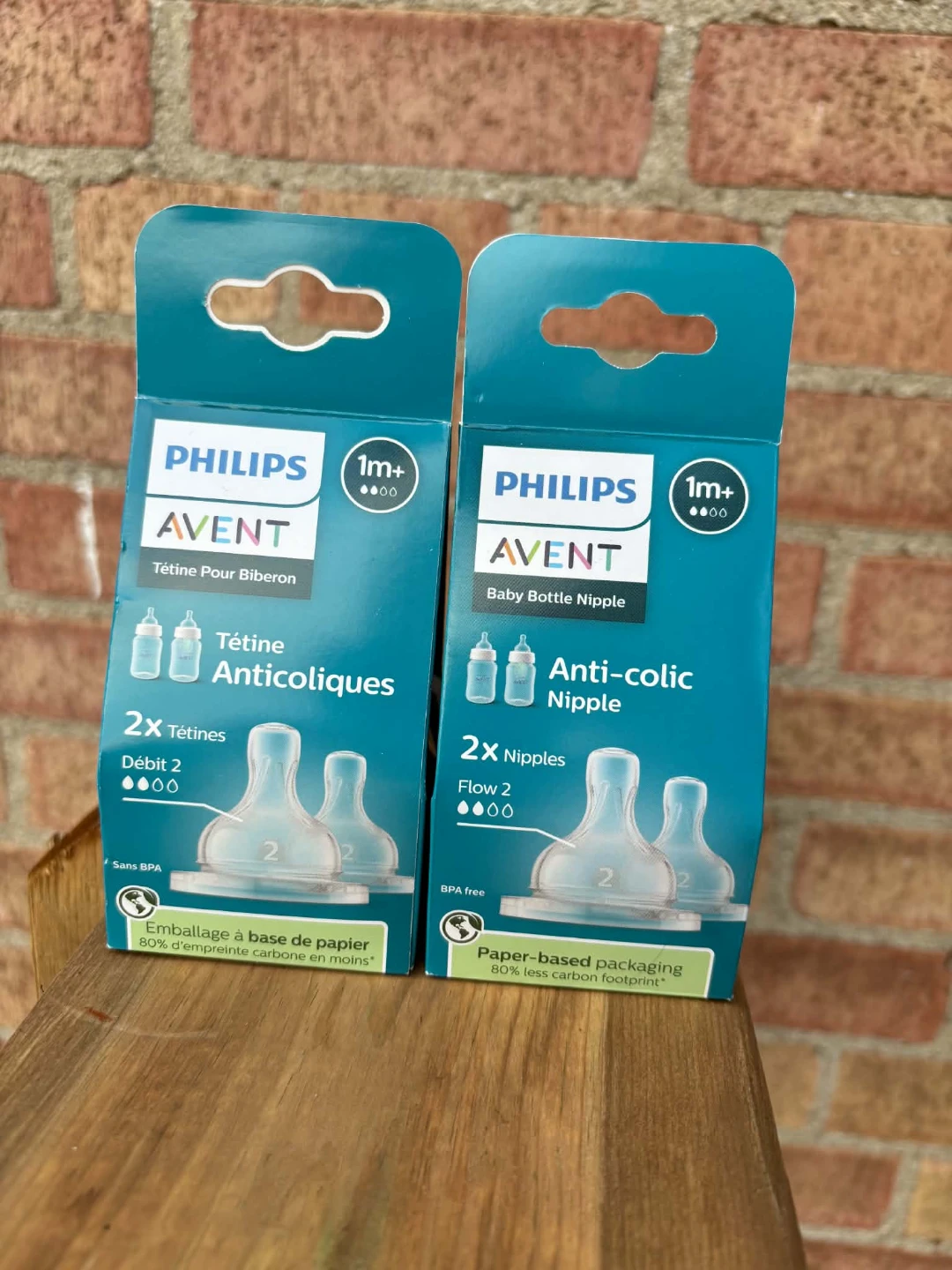 Philips Avent Anti-colic Baby Bottle Nipples - Flow 2 (2 pack)
