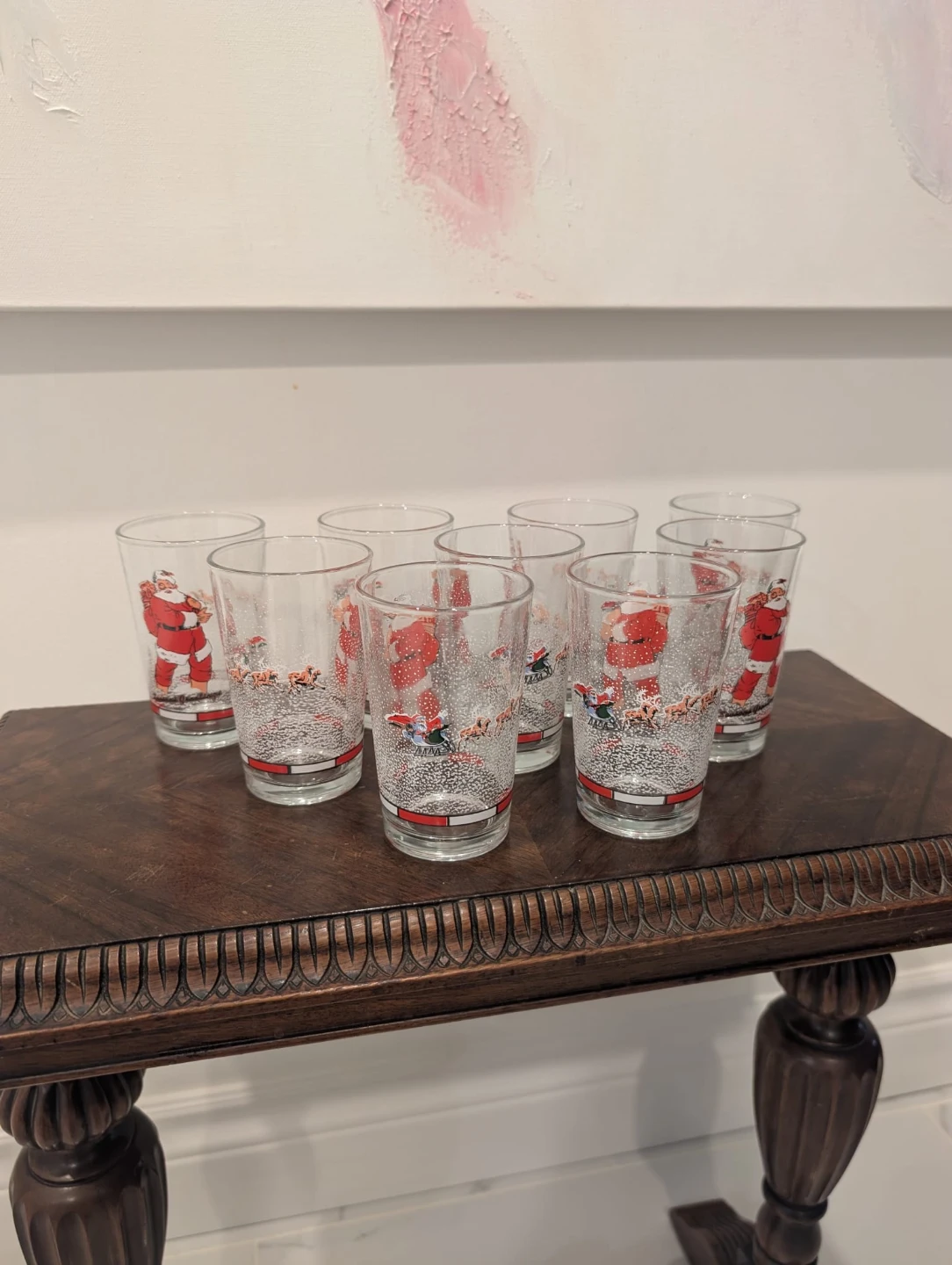 Set of 9 Santa Claus Christmas Glasses - photo 3