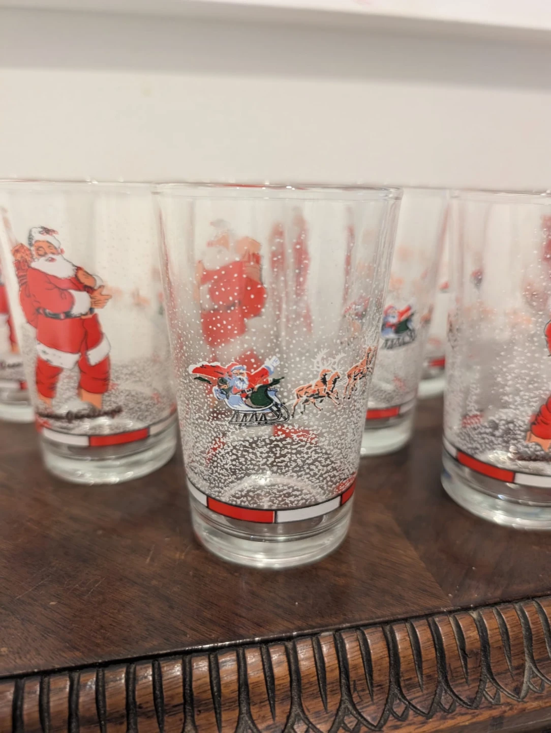 Set of 9 Santa Claus Christmas Glasses - photo 5