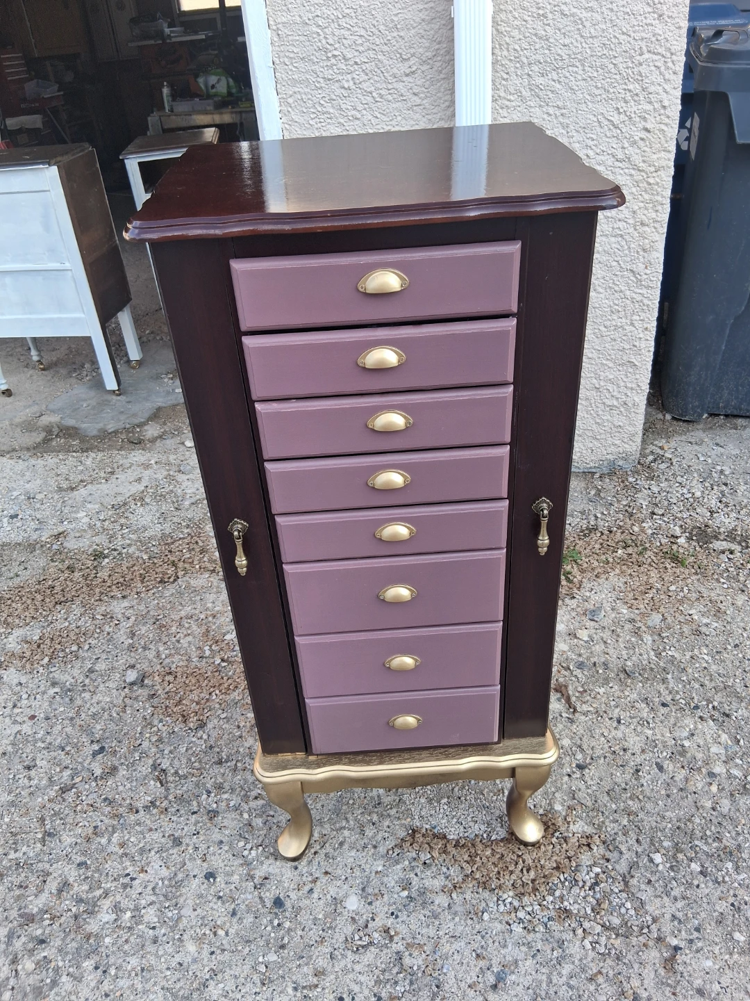 Tall Jewellery Cabinet with Drawers