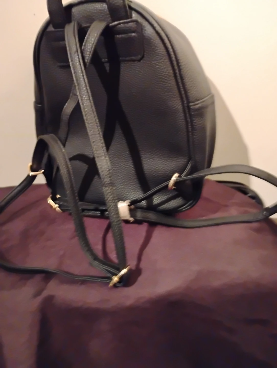 Claire's Black Quilted Mini Backpack - photo 3
