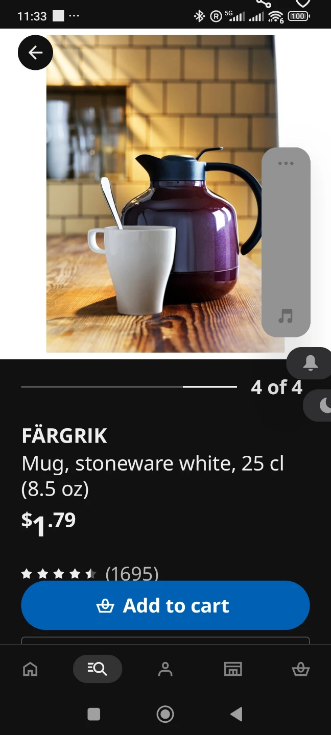 IKEA FÄRGRIRK Mugs - Set of 6 - White - photo 4