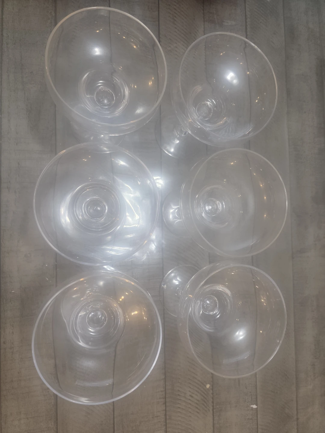 Set of 6 Clear Glass Coupe Glasses - photo 2