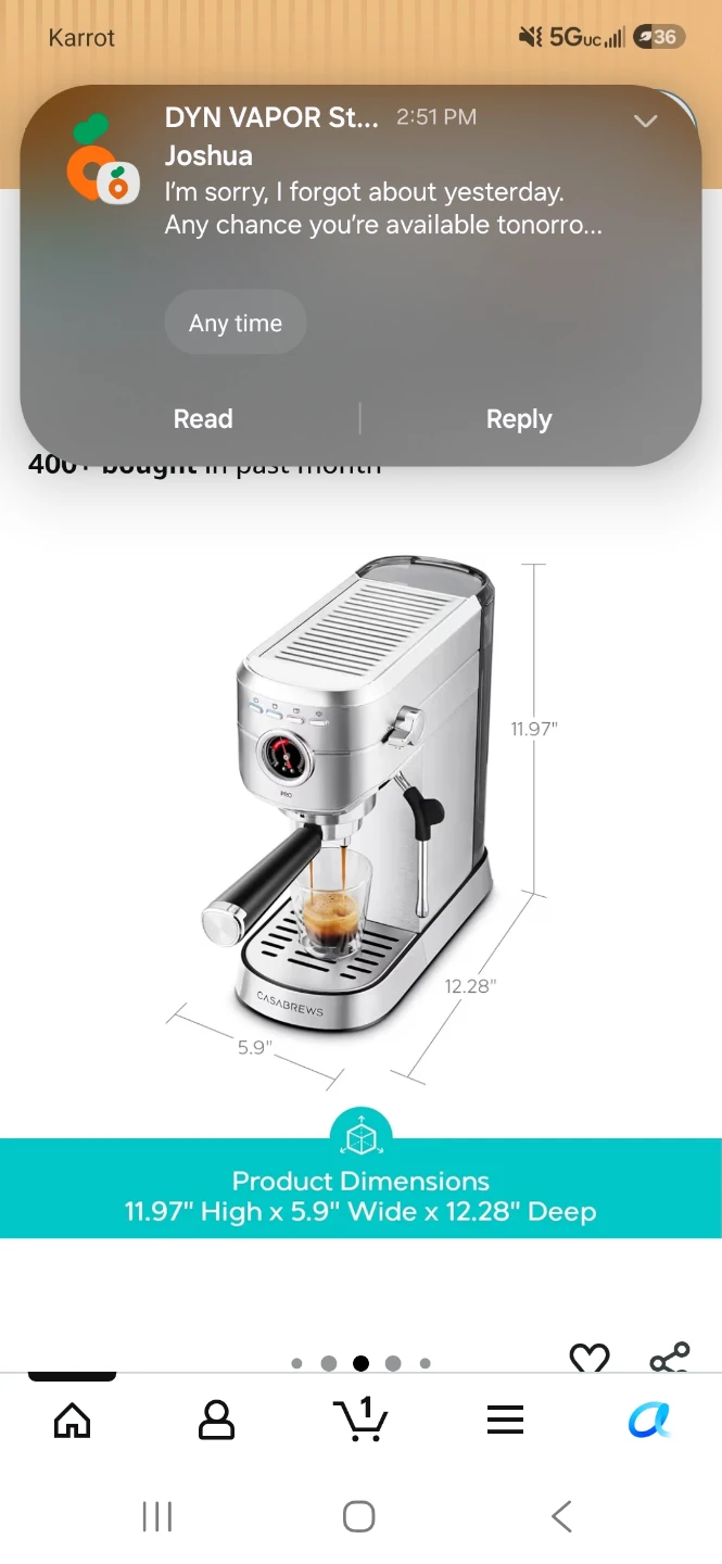CASABREWS 5418 PRO Semi-Auto Espresso Machine - photo 3