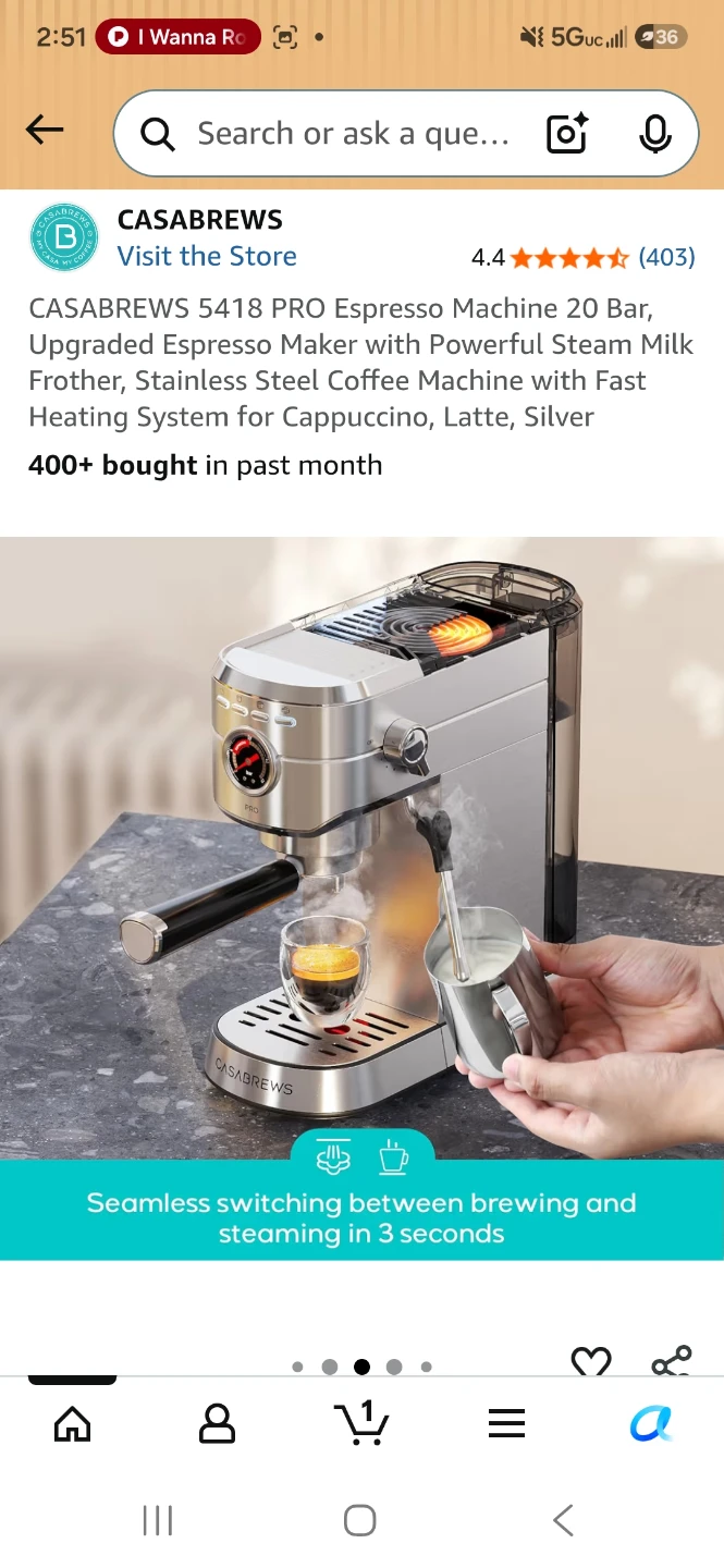 CASABREWS 5418 PRO Semi-Auto Espresso Machine - photo 4