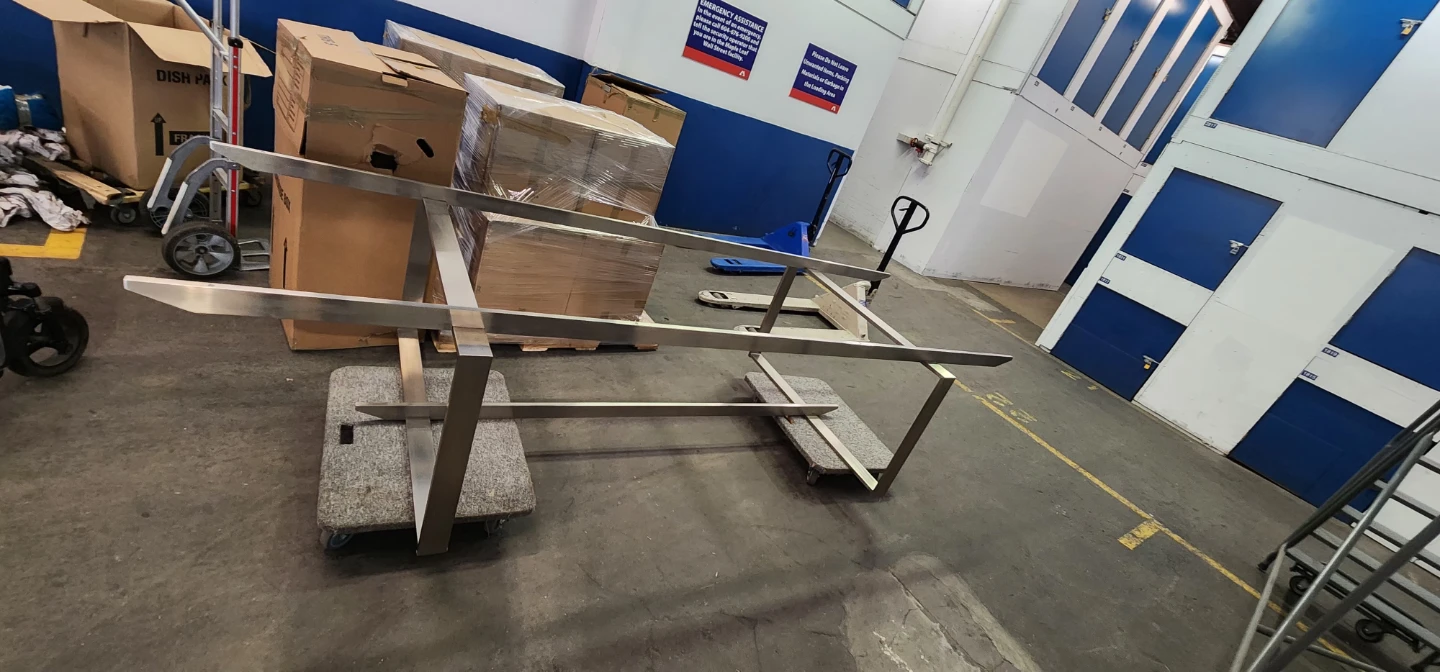Large Tempered Glass Sheet with Metal Frame Base - photo 3