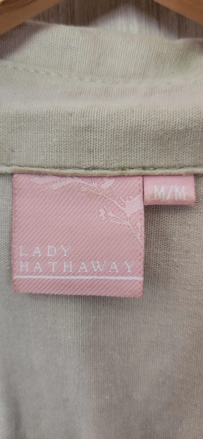 Lady Hathaway beige button-up shirt dress with belt - photo 3