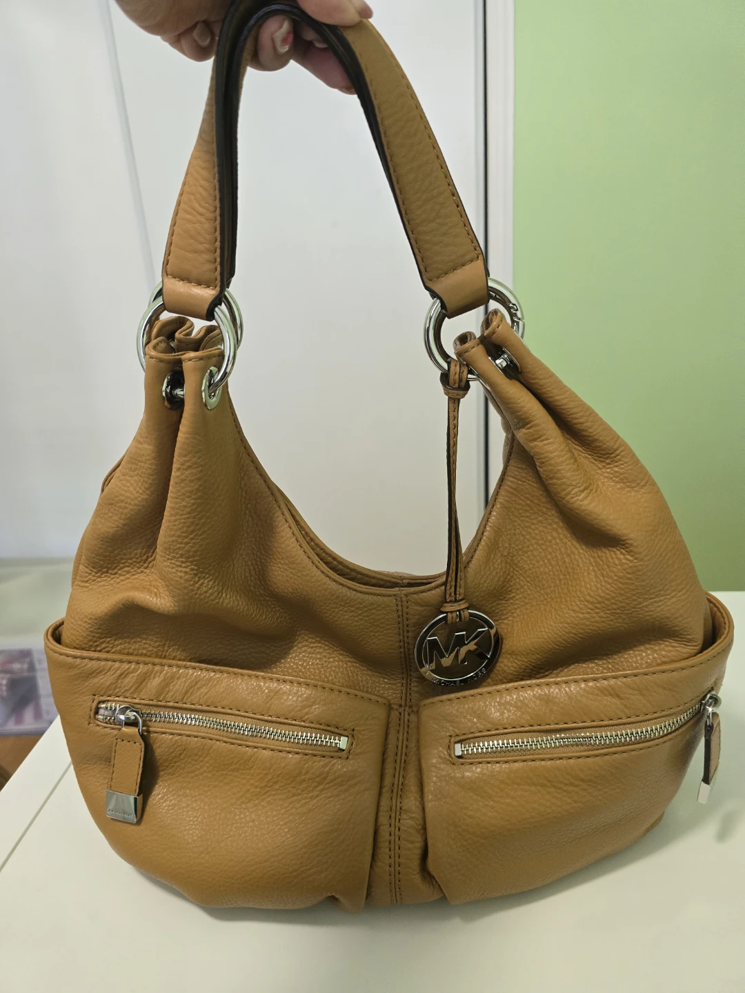 Michael Kors Tan Leather Hobo Handbag